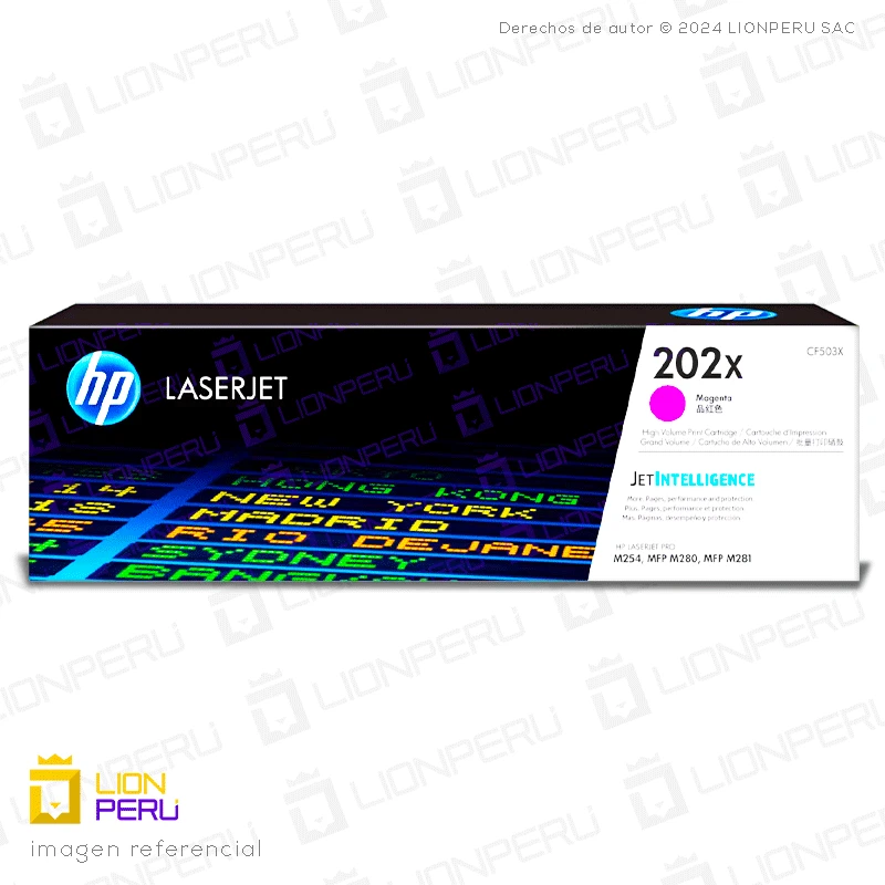 Toner HP 202X, CF503X Cartucho Original Magenta