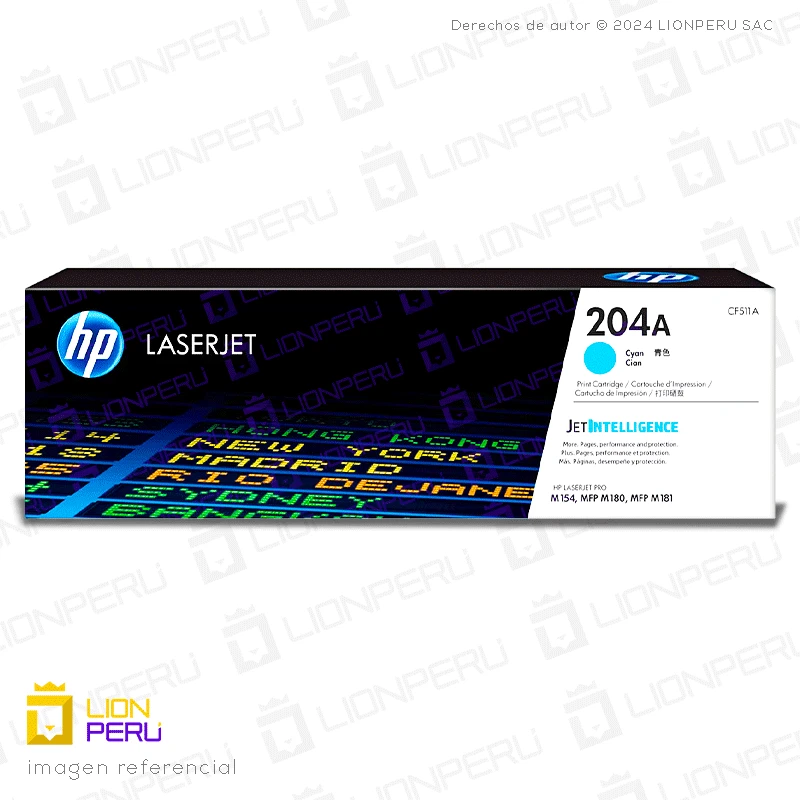 Toner HP 204A, CF511A Cartucho Original Cyan