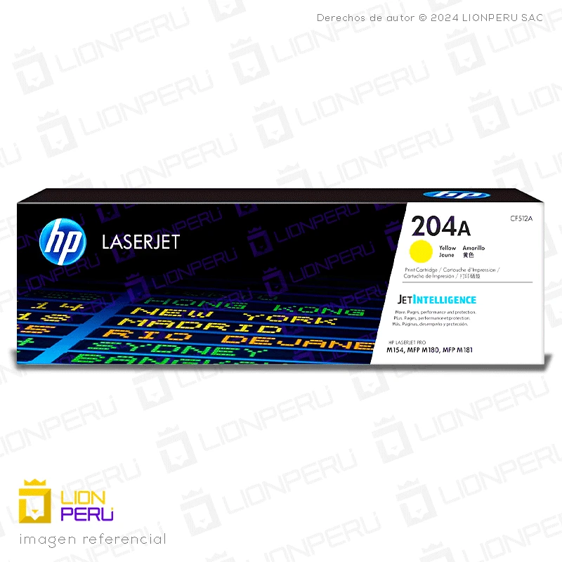 Toner HP 204A, CF512A Cartucho Original Yellow