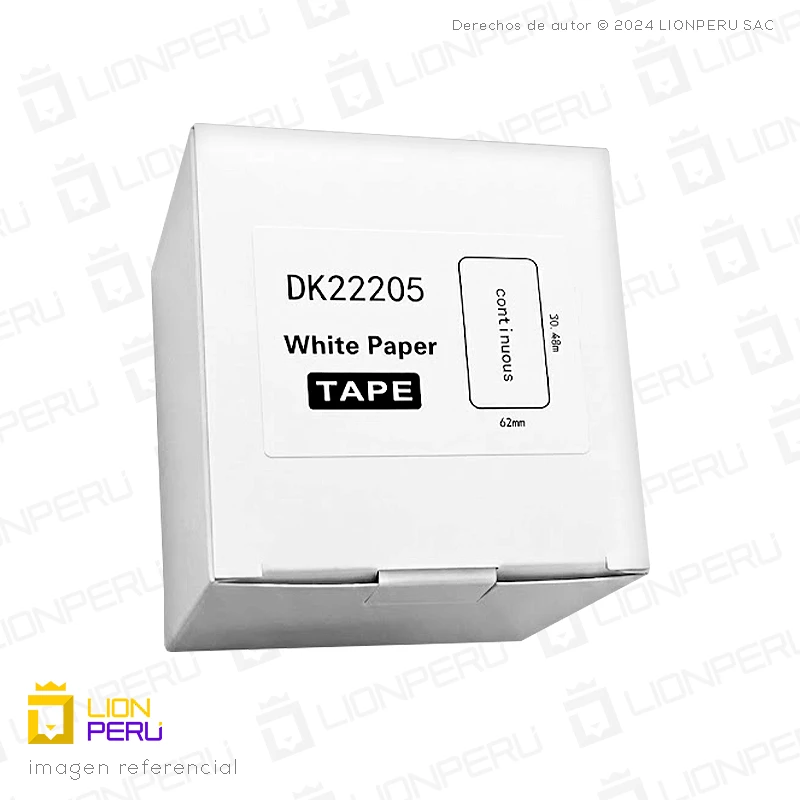 Cinta Brother DK-2205 DK 2205 Negro sobre blanco