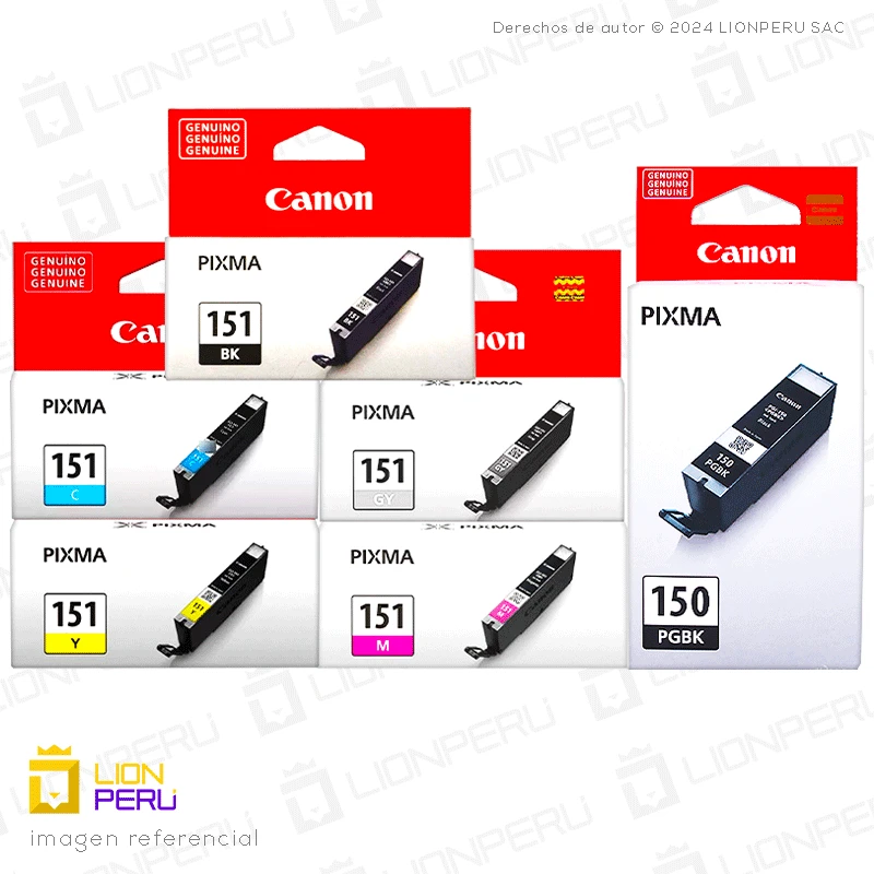 Tinta Canon 150, 151 Cartucho Original Pack Completo