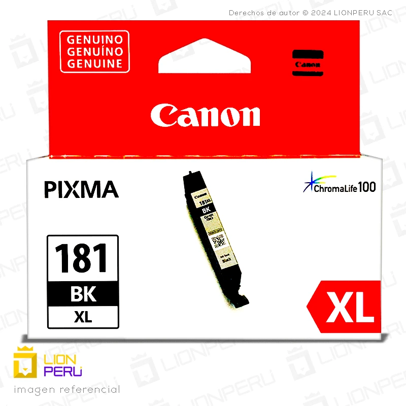 Tinta Canon CLI-181XL Cartucho Original Negro