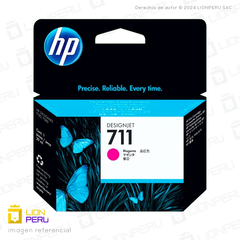 Tinta HP 711, CZ131A Cartucho Original Magenta