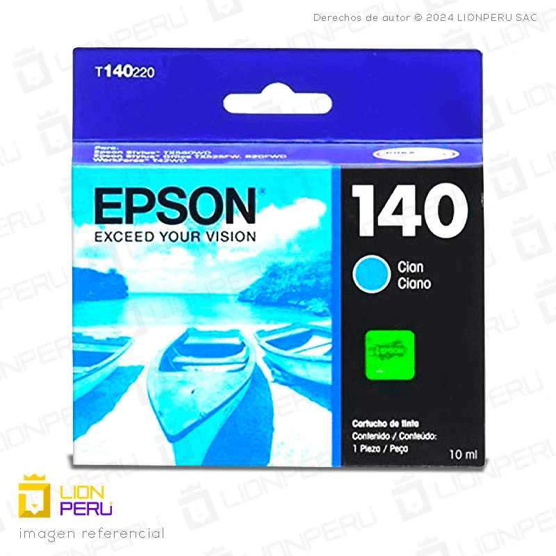 Tinta Epson T140220, T1402 Cartucho Original Cyan