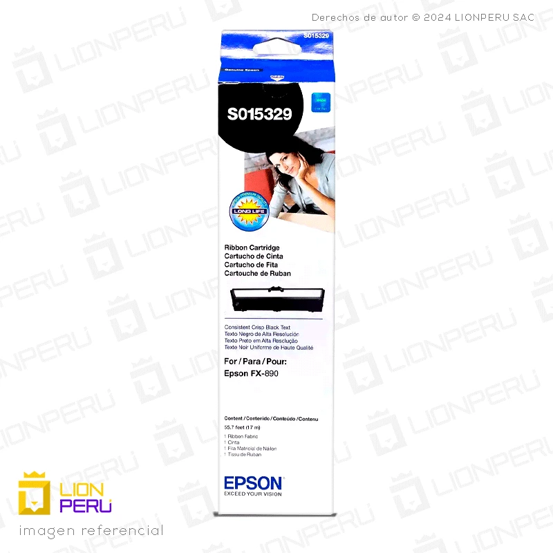 Cinta Epson S015329 Ribbon Cartridge Negro Original