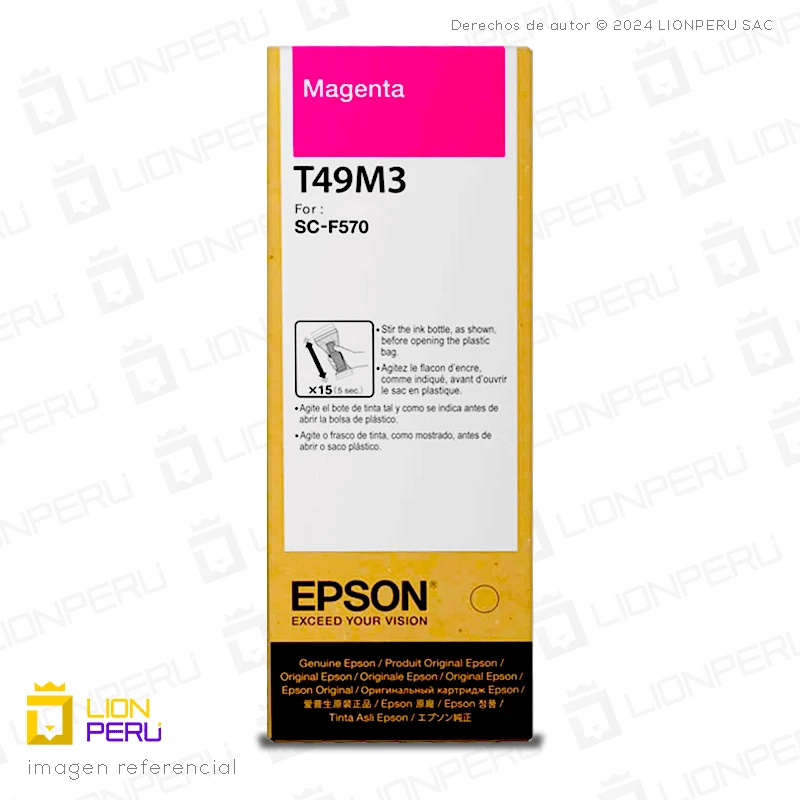 Tinta Epson T49M320, T49M3 Botella Original Magenta