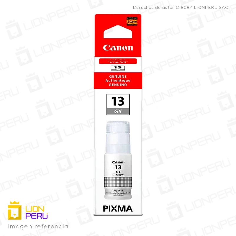 Tinta Canon GI-13 Botella Original Grey