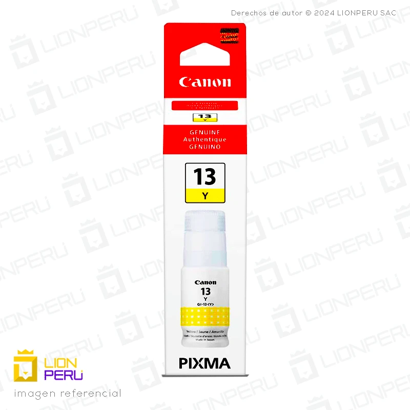 Tinta Canon GI-13 Botella Original Amarillo