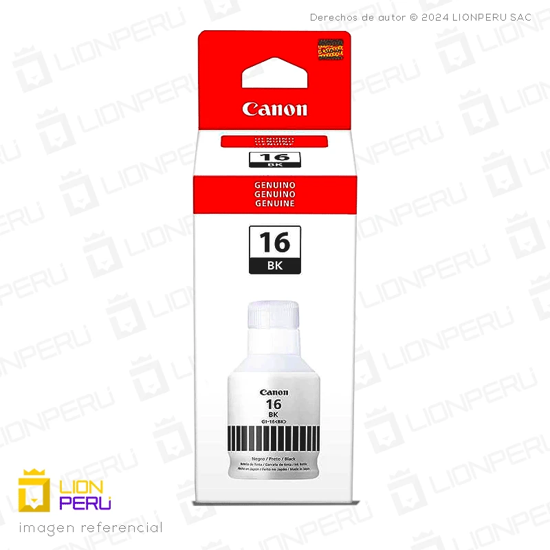 Tinta Canon GI-16 Botella Original Negro