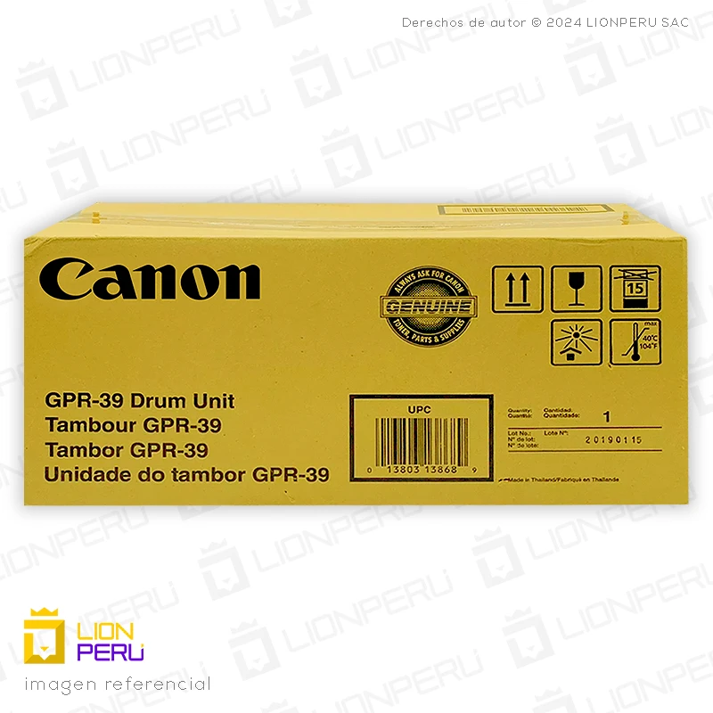 Drum Canon GPR-39 Tambor GPR39 Unit Monocromático Original