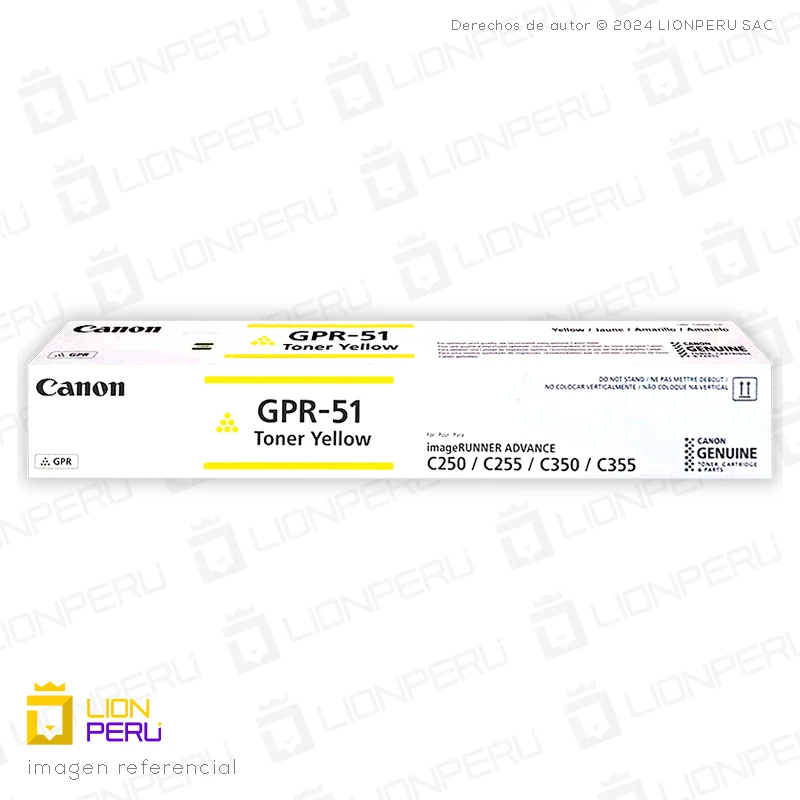 Toner Canon GPR 51, GPR-51 Cartucho Original Yellow