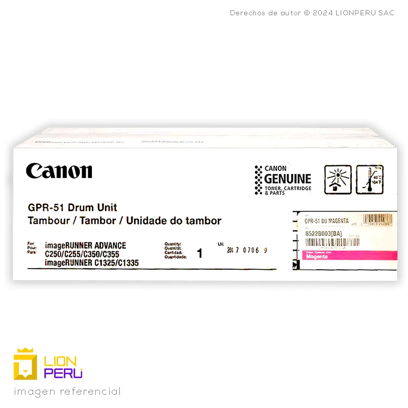 Drum Canon GPR-51 Tambor GPR51 Unit Magenta Original