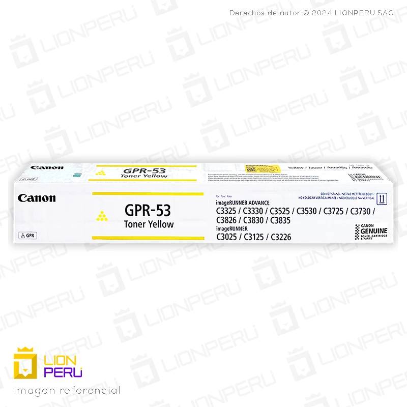 Toner Canon GPR 53, GPR-53 Cartucho Original Yellow