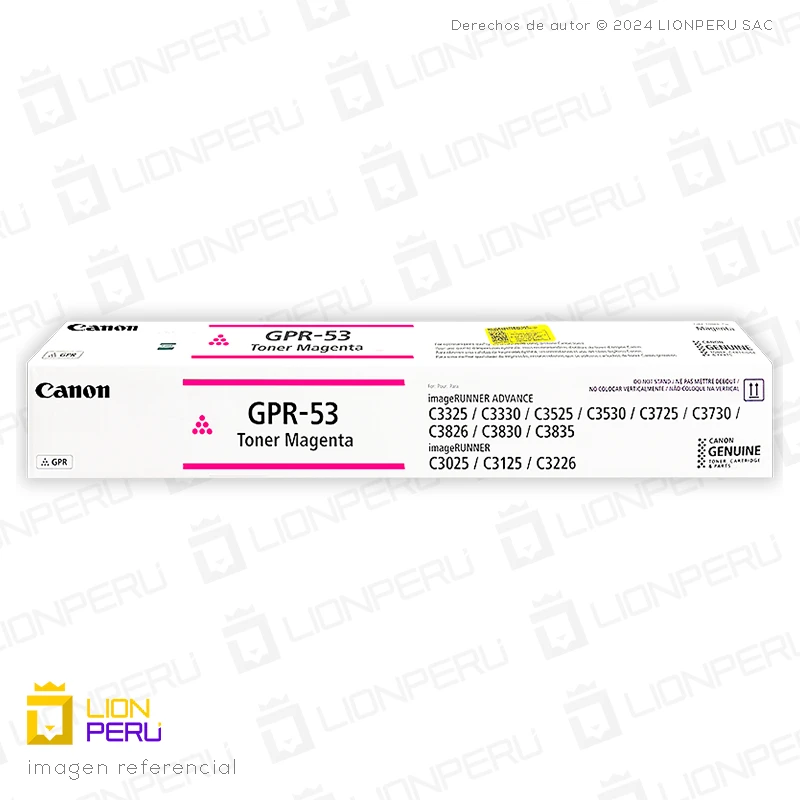 Toner Canon GPR 53, GPR-53 Cartucho Original Magenta