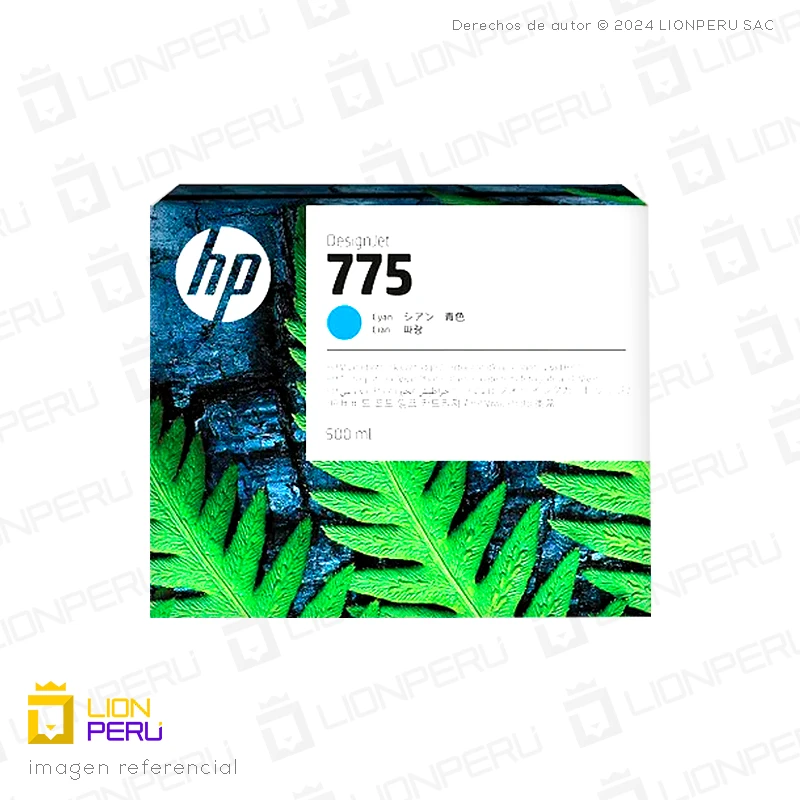 Tinta HP 775, 1XB17A Cartucho Cian 500ml