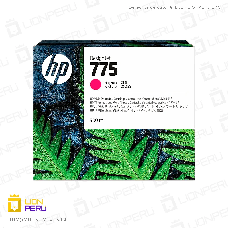 Tinta HP 775, 1XB18A Cartucho Magenta 500ml