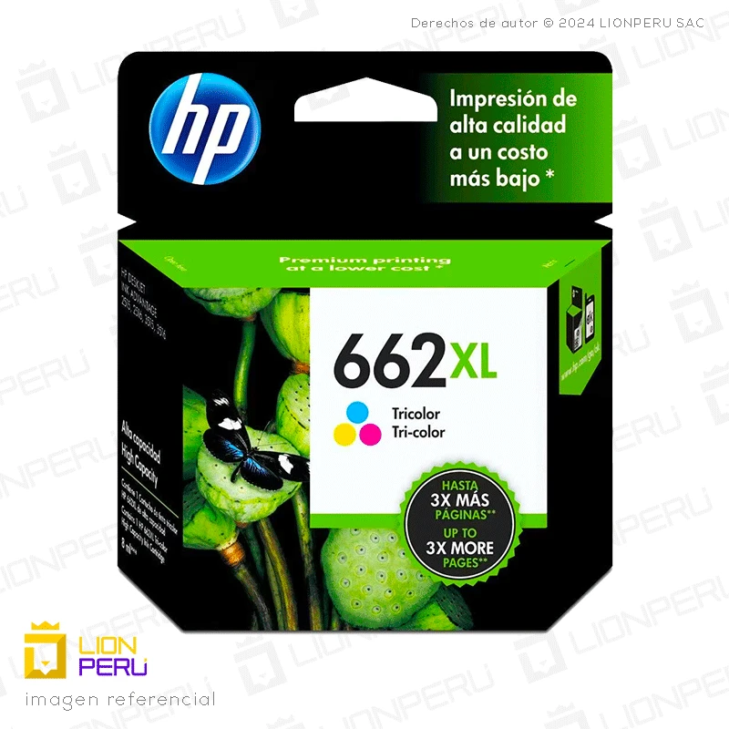 Tinta HP 662XL, CZ106AL Cartucho Original COLOR