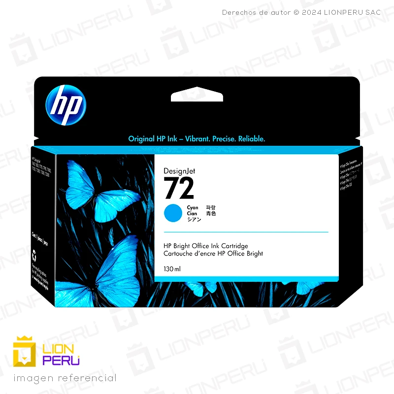 Tinta HP 72 Cyan C9371A DesignJet Cartucho Original