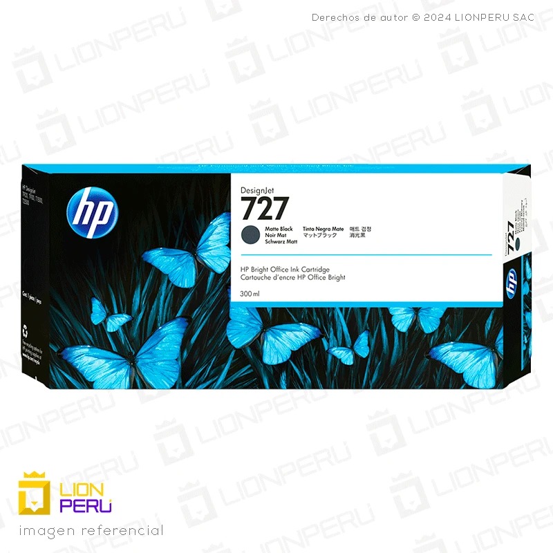 Tinta HP 727, C1Q12A Cartucho Original Matte