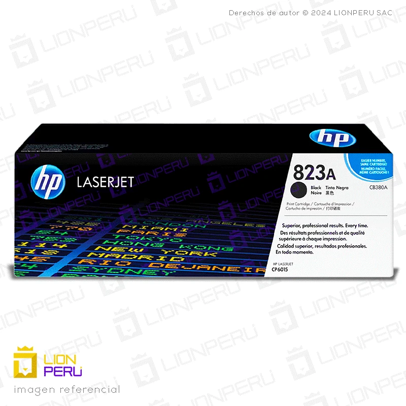 Toner HP CB380A, 823A Cartucho Original Negro