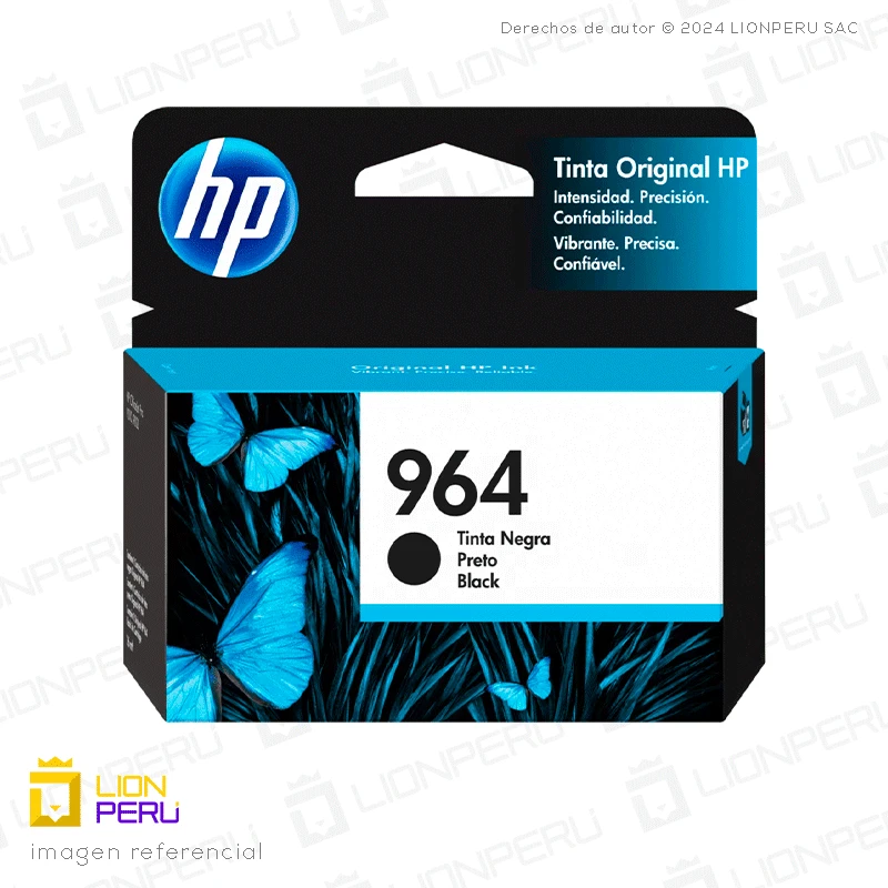 Tinta HP 964, 3JA53AL Cartucho Original Black