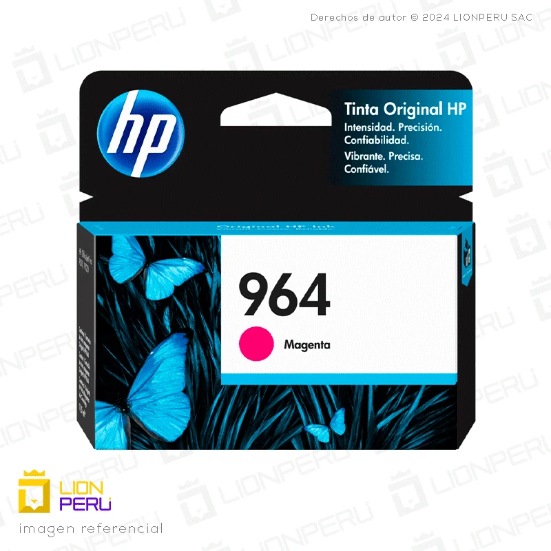 Tinta HP 964, 3JA51AL Cartucho Original Magenta