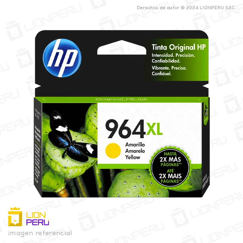 Tinta HP 964XL, 3JA56AL Cartucho Original Yellow