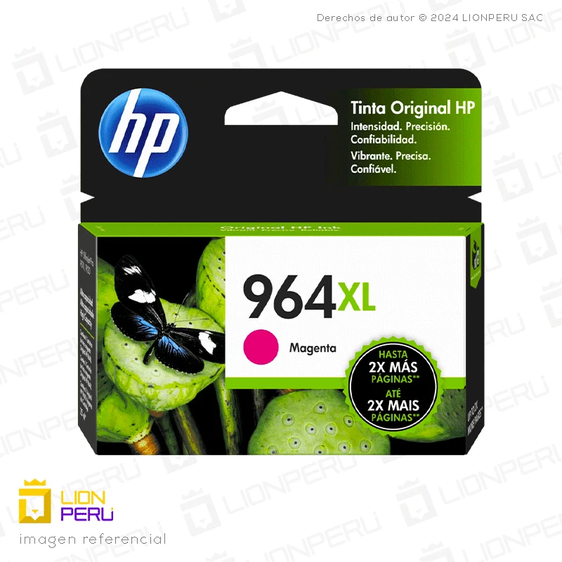 Tinta HP 964XL, 3JA55AL Cartucho Original Magenta