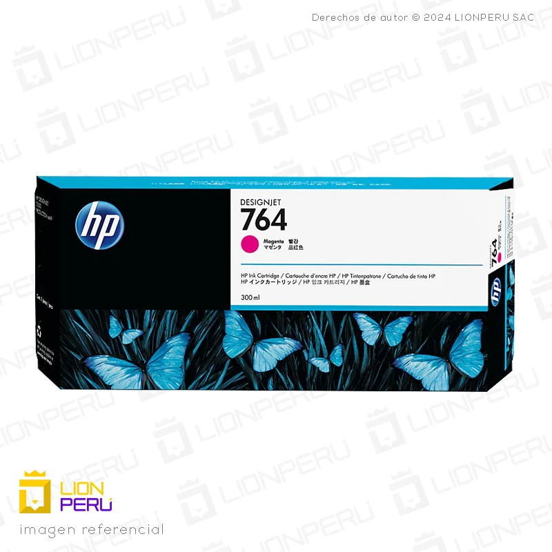 Tinta HP 764, C1Q14A Cartucho Magenta 300ml