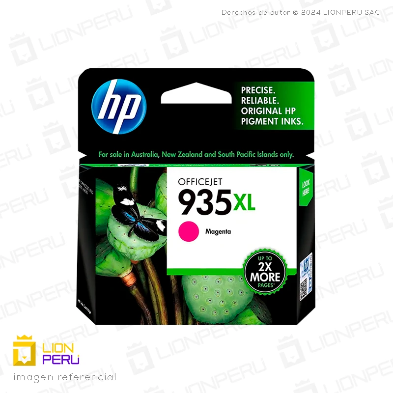 Tinta HP 935XL, C2P25AL Cartucho Magenta