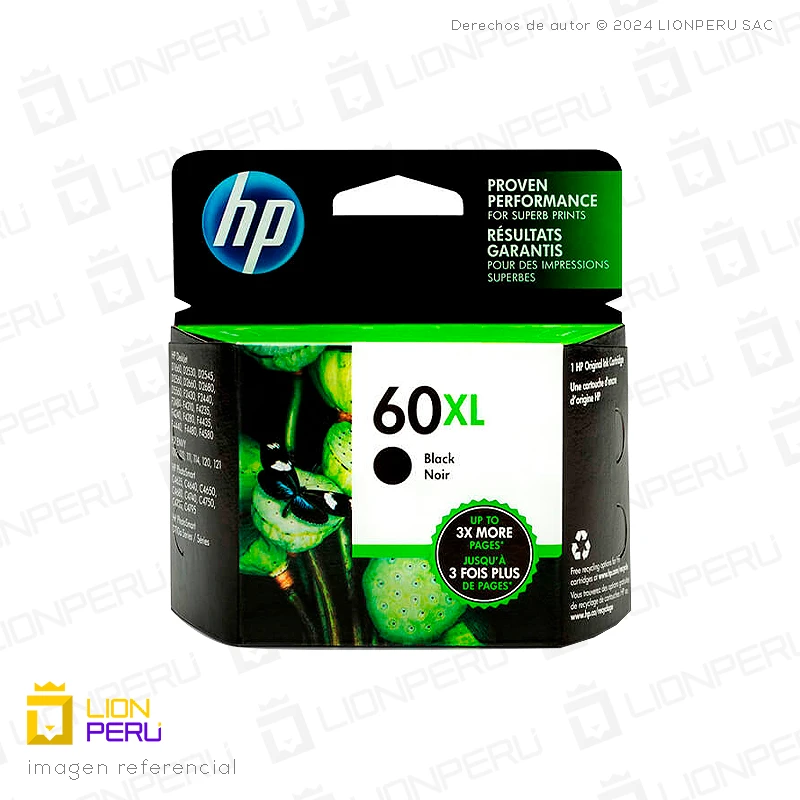 Tinta HP 60XL, CC641WL Cartucho Negro Original