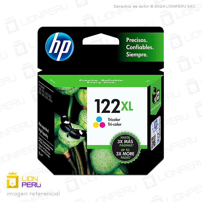 Tinta HP 122XL, CH564HL Cartucho Tricolor Original