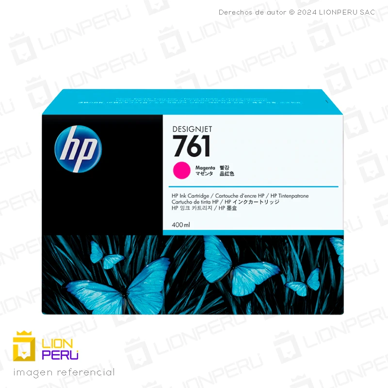 Tinta HP 761, CM993A Cartucho Magenta 400ml