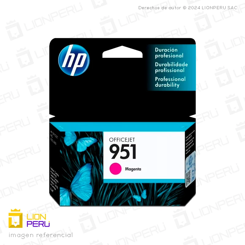 Tinta HP 951, CN051AL Cartucho Magenta 700 Páginas