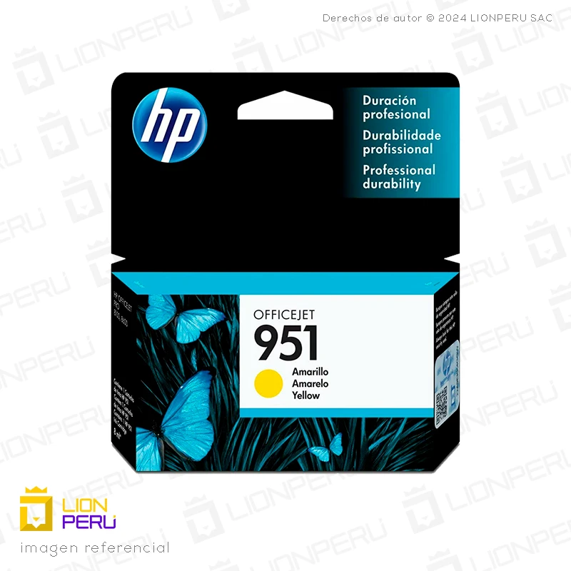 Tinta HP 951, CN052AL Cartucho Amarillo 700 Páginas