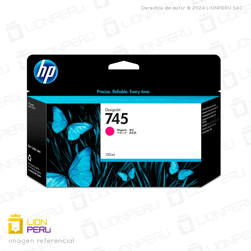 Tinta HP 745, F9J95A Cartucho Magenta 130ml