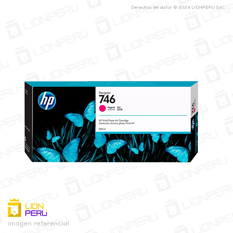 Tinta HP 746, P2V78A Cartucho Magenta 300ml
