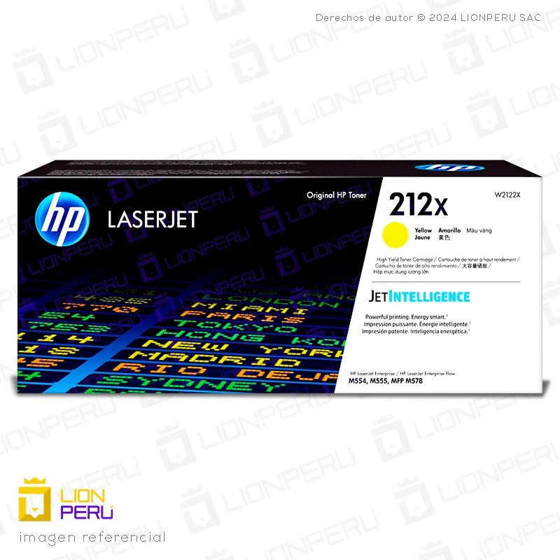 Toner HP 212X, W2122X Cartucho Original Yellow