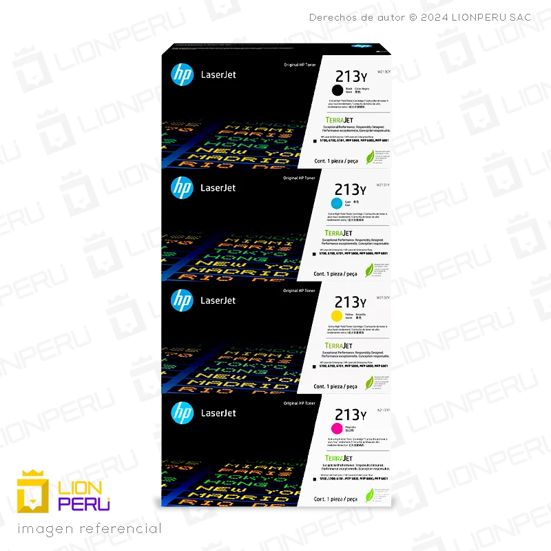 Kit Toner HP 213Y Original para Color LaserJet 5700 5800 y 6800