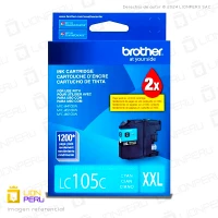 Tinta Brother LC105C Cartucho Original Cyan