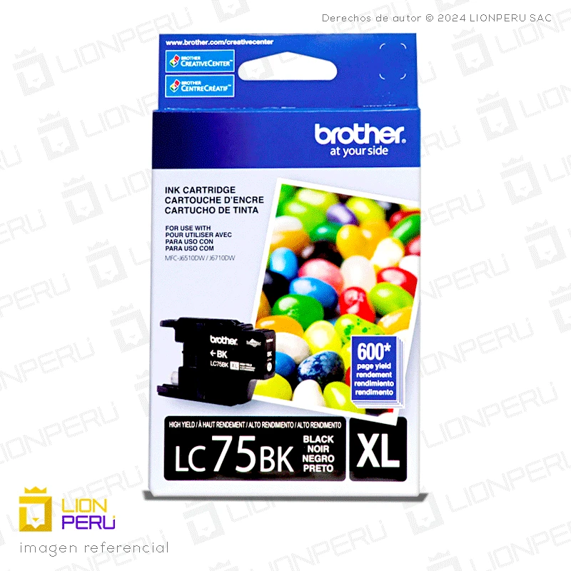 Tinta Brother LC75BK Botella Original Negro