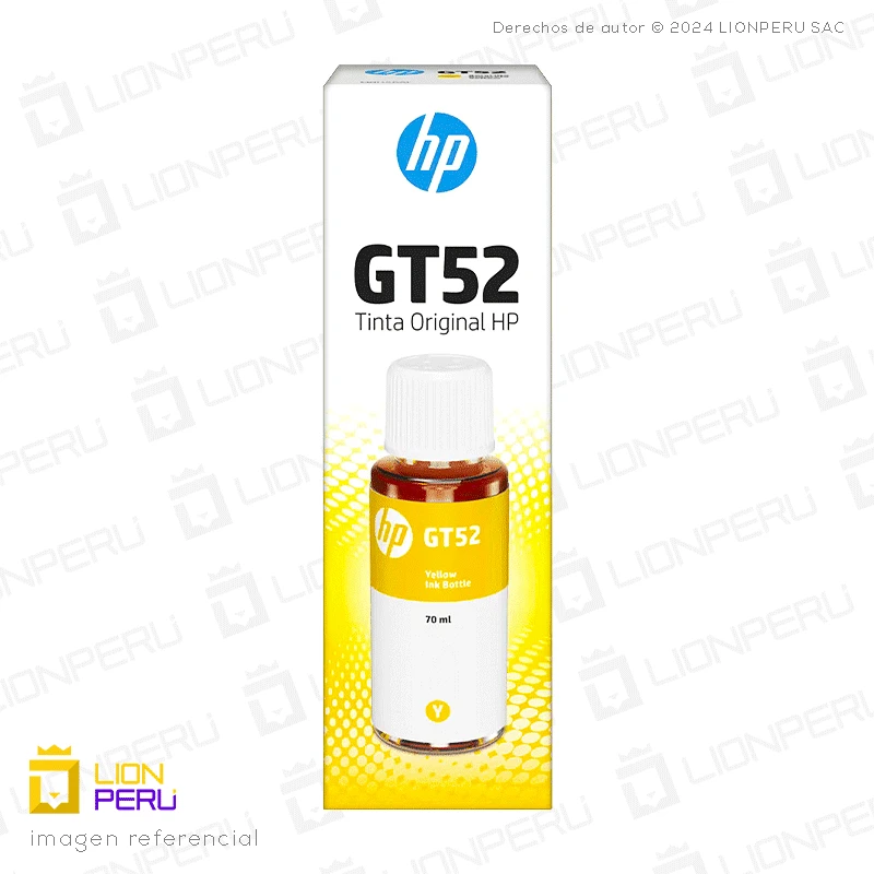 M0H56AL, GT52 | Tinta HP Original Botella Yellow