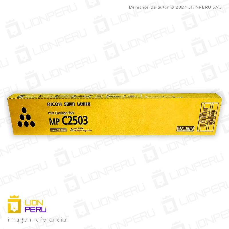 Toner Ricoh 841918, MP C2503 Cartucho Original Black