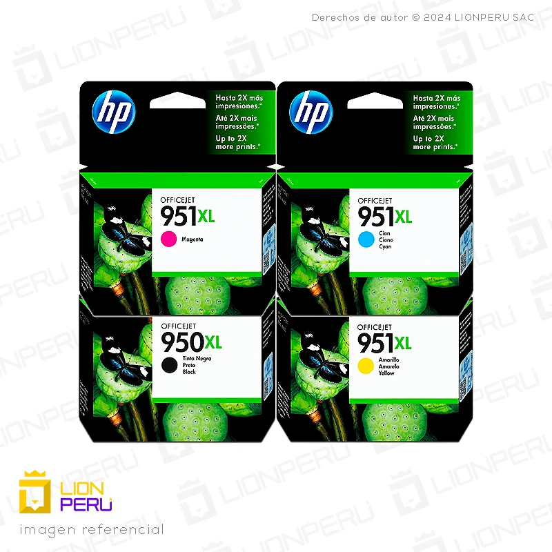 Tinta HP 950XL, 951XL Cartucho Original Pack Completo