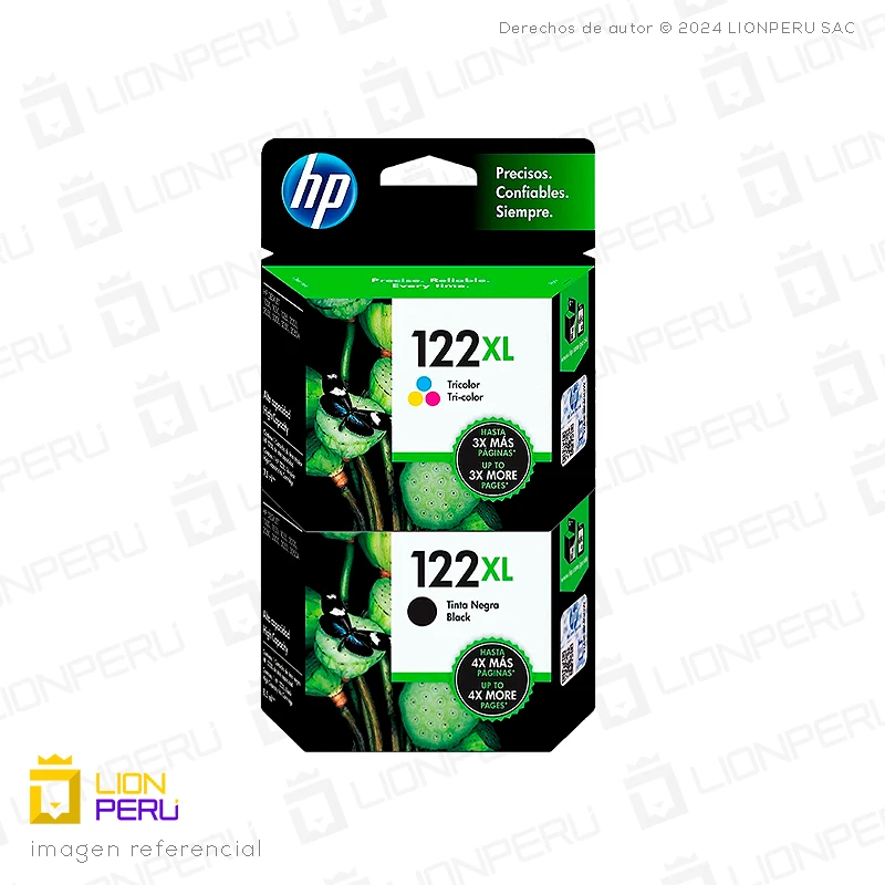Tinta HP 122XL Cartucho Original Pack Completo
