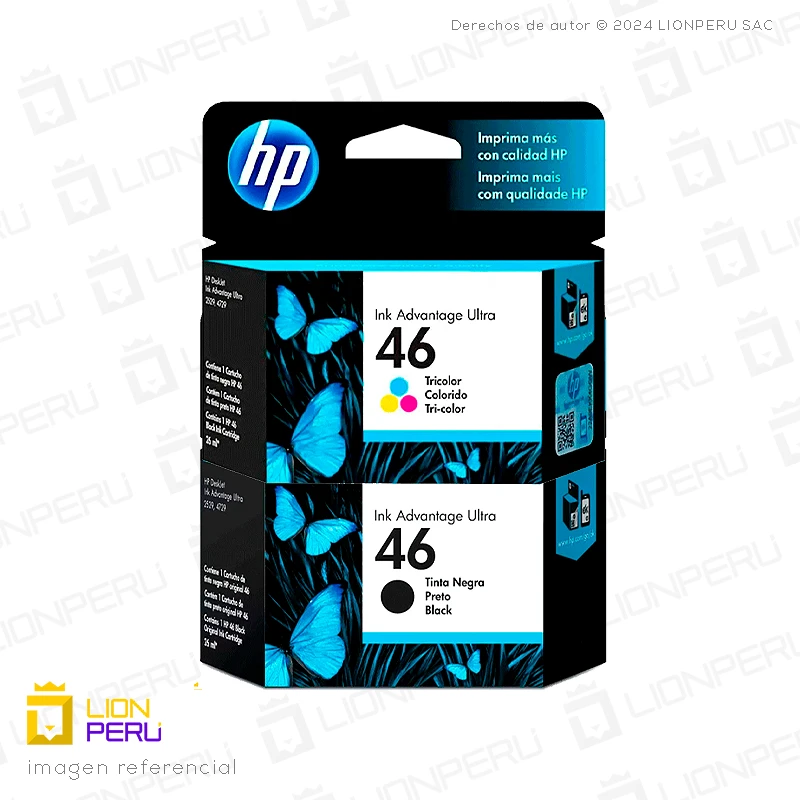 Tinta HP 46 Cartuchos Originales Pack Completo
