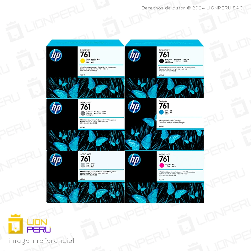 Tinta HP 761 Cartuchos Originales Pack 400ml