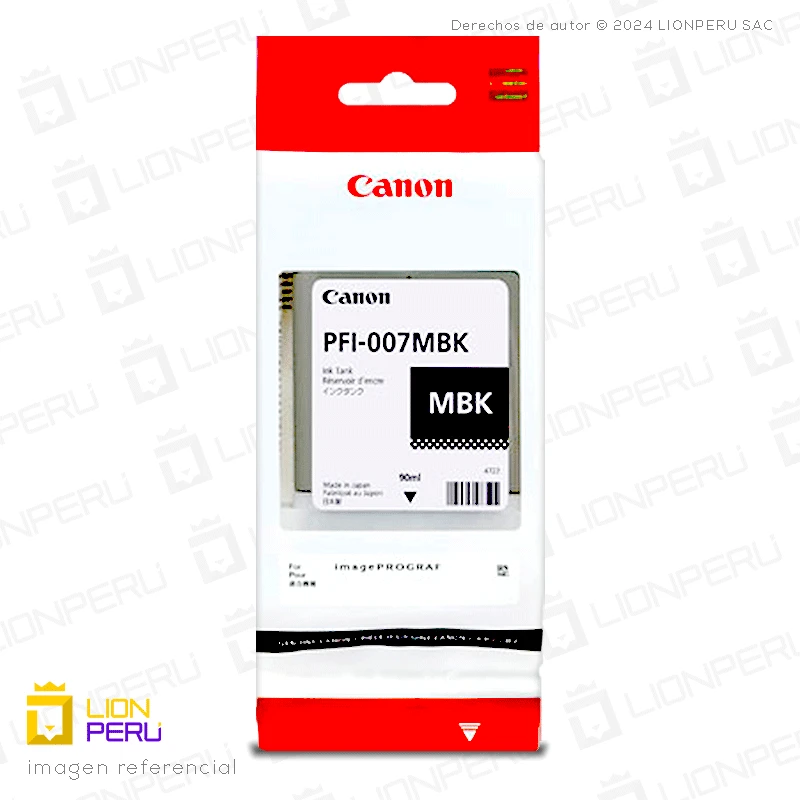 Canon PFI-007MBK Cartucho Negro Mate Original