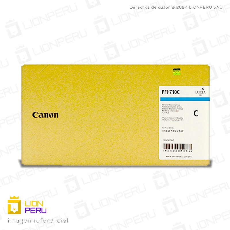 Tinta Canon PFI-710C Cyan Cartucho Original