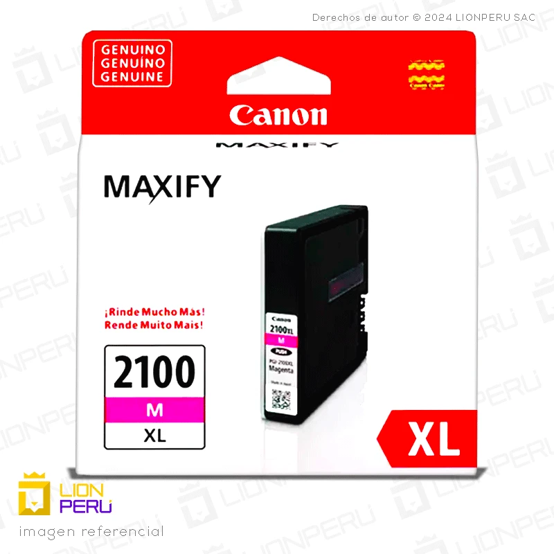 Tinta Canon PGI-2100XL Cartucho Original Magenta